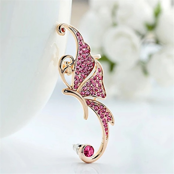 Jewelry Rhinestone Elves Butterfly Ear Clip - Picture 3 of 4